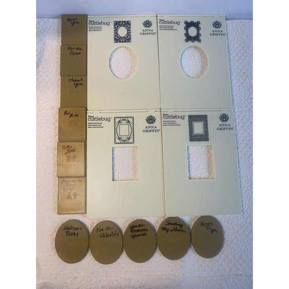 Anna Griffin Cricut Cuttlebug Mix & Match embossing folders set #3 - Picture 1 of 14